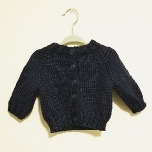 Dark blue handknit sweater